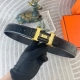 爱马仕 特种皮腰带系列 原厂五金精品不锈钢扣 手感柔软舒适 宽3.8Cm