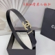 3.0Cm香奈儿腰带，双面头层牛皮，长度：.75.80.85.90.95.100.欧，满钻五金铜扣原版开模定制庆祝]