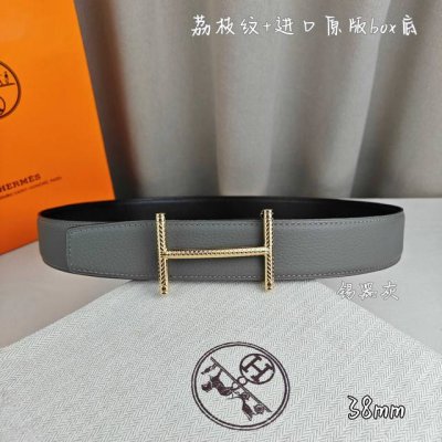 Hermes 爱马仕 宽度 3.8Cm 代购品质 腰带手工品质进口精选优质皮 搭配精钢金属挂扣 双面可用 进口Togo皮带身 工艺细节处理到位 注重细节不败于细