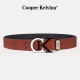 皮带：C K顶级复刻-内穿扣 腰带：Ck潮牌.专柜正品.Cooperkelvina原单大牌品质百分百进口原厂头层牛皮，内穿暗扣尾巴.保证真皮-Ck字母Logo针