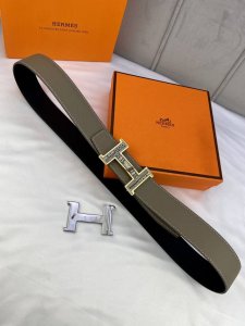 特 3.8宽 爱马仕hermes男士腰带皮带38Mm 原厂togo荔枝纹牛皮 双面使用实物实拍 新款五金 一件代发