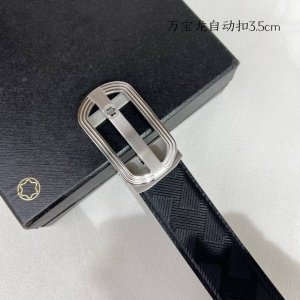 特 品牌 万宝龙 新款进口小牛皮 手感细腻柔软 搭配纯钢自动精品钢扣 宽度 3.5Cm