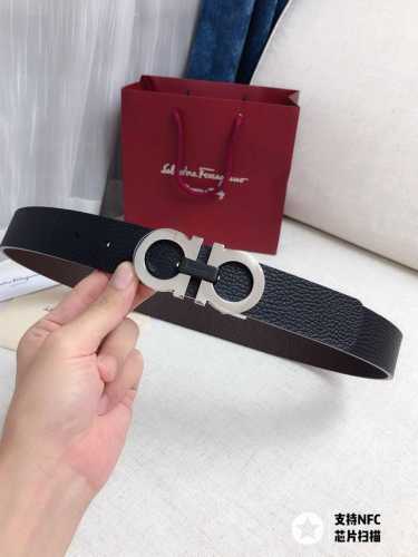 品牌:菲拉格慕 特 尺寸:34Mm 正品尺寸 五金材质:专柜精品铜扣，真空电镀，工艺精细 带身材质:天然双面头层荔枝纹牛皮、质感超赞，手感柔软，对版车线，对版线