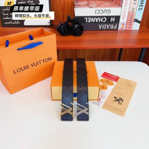 路易L驴家 寬度4.0Cm 面為原廠头层牛皮 風格效果 底為柔軟的黑色头层牛皮 經典字母精钢扣头效果 手感極佳 从买原版到开发历经数月打造而出 选料 做工细节