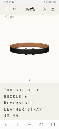 Hermes.爱马仕 全套包装 官网同步 Hermes-Tonight Belt Buckle & Reversible Leather Strap
