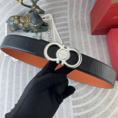 菲拉格慕 特种皮腰带系列 ，原厂五金精品不锈钢扣，手感柔软舒适 宽3.8Cm。