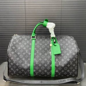 Louisvuitton 路易威登 Lv Keepall 50 Monogram 旅行袋 单肩斜挎手提包袋 男女通用机场包 实物拍摄 原厂面料 规格 50 Cm