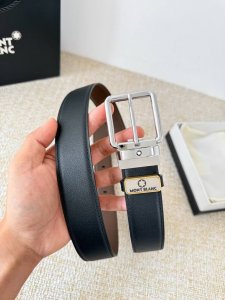 品名：万宝龙 Montblanc原单 腰带 皮带 型号：针扣，新款原版经典精品针式扣头，实物拍摄，原版头层牛皮 材料：百分百头层牛皮，保证真皮。双面可用专柜同等