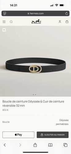 特P190 Odyssee Belt-Togo-32Mm 爱马仕（HermèS）男款腰带以其精湛的工艺、高品质的材料和经典的设计而备受推崇，是男士时尚配饰中的顶