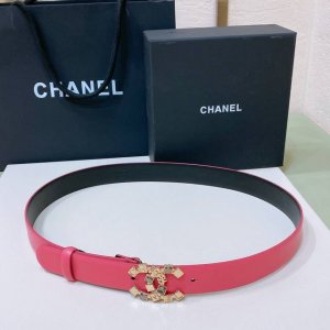 特 Chanel 24S Cc 树脂黑 字母 Logo搭扣 黄铜金属小牛皮腰带 手感柔软 细腻 3.0Cm