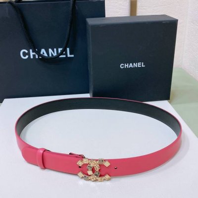 特 Chanel 24S Cc 树脂黑 字母 Logo搭扣 黄铜金属小牛皮腰带 手感柔软 细腻 3.0Cm