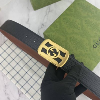 特P180 古奇 特种皮腰带系列 ，原厂五金精品不锈钢扣，手感柔软舒适 宽3.8Cm。