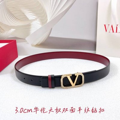 3.0Cm 华伦天奴腰带，双面头层牛皮皮料，长度：.75.80.85.90.95.100欧，铜五金扣原版开模定制庆祝]