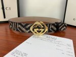 Gucci 经典款G家印花 搭配顶级镶钻两件套钢扣 采用精挑细选进口顶级牛皮，手感柔软细腻！品质保证：带身宽度4.0Cm