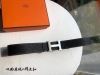 配送专柜全套礼盒包装。 Hermes爱马仕 男士双面原版皮腰带38Mm，搭配精钢H焊点扣