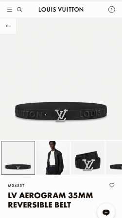 配全套包装礼盒 Lv S-Lock系列 宽度3.5Cm 精致的字母搭扣 搭配品牌專用小牛皮压logo标识 双面用 - 点击图像关闭