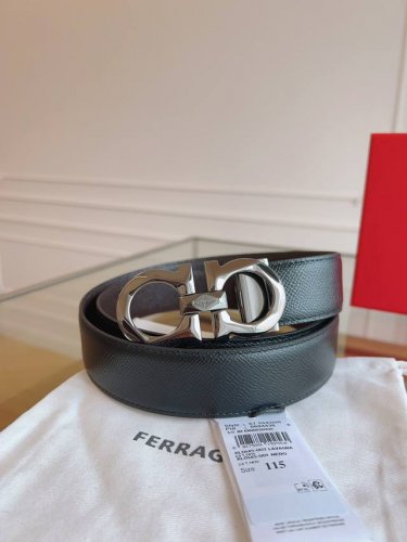 特 Ferragamo.菲拉格慕 新款全套包装 宽度3.5cm 高级定制款男士皮带 双面进口牛皮 可双面使用 自行选择搭配 真材实料 很有质感 时尚经典不失风范