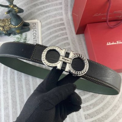 菲拉格慕 特种皮腰带系列 ，原厂五金精品不锈钢扣，手感柔软舒适 宽3.8Cm。