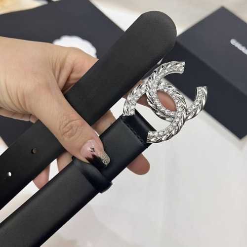 特 香奈儿 双C腰带小牛皮，双穿牛仔配钻超经典百搭高端3.0宽