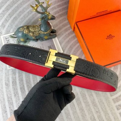 爱马仕 特种皮腰带系列 ，原厂五金精品不锈钢扣，手感柔软舒适 宽3.8Cm。