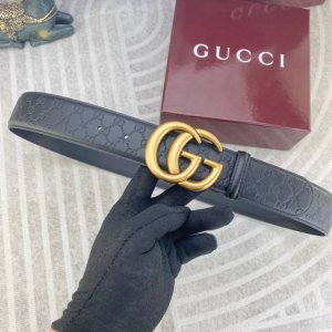 古奇 特种皮腰带系列 ，原厂五金精品不锈钢扣，手感柔软舒适 宽3.8Cm。
