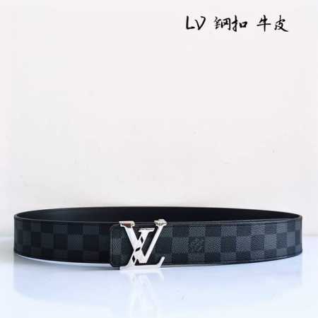 特 Lv[正] 男士腰带宽度4.0 进口双面牛皮 简单大方 佩戴效果非常不错 送礼自用最佳推荐 - 点击图像关闭