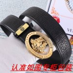 品名：Versace.范思哲原单 材料：百分百头层牛皮，保证真皮。24K纯钢扣双面可用专柜同等质量， 送人自用首选 包装： 请认准如图专柜包装，