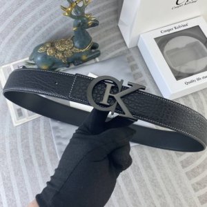 Ck 特种皮腰带系列 ，原厂五金精品不锈钢扣，手感柔软舒适 宽3.8Cm。