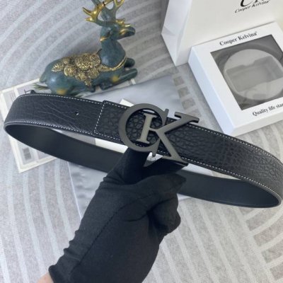Ck 特种皮腰带系列 ，原厂五金精品不锈钢扣，手感柔软舒适 宽3.8Cm。