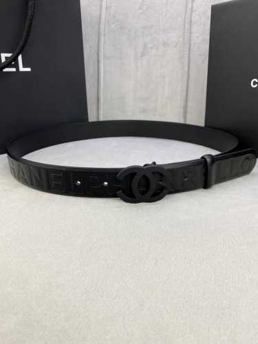 特P190 宽度3.0Cm Chanel （香奈儿）进口柔软小牛皮支持Nfc芯片官方网站链接扫码验证、哑色精品钢扣。