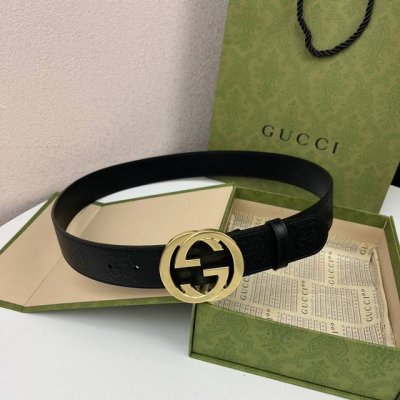 G家宽度4Cm意大利进口皮料 皮料，专柜新款浮雕冲孔压花，搭配复古双G扣，时尚百搭款！顶级 原单140