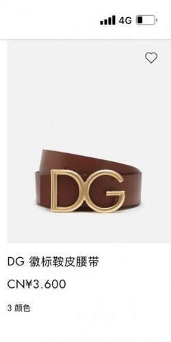 D&G杜嘉 班纳官网新款lux鞍皮腰带，精品宽度：4.0Cm，原版定制铜扣