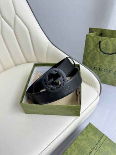 特 Gucci，原厂精密电渡扣头，意大利原厂皮，宽4.0Cm，代购级。