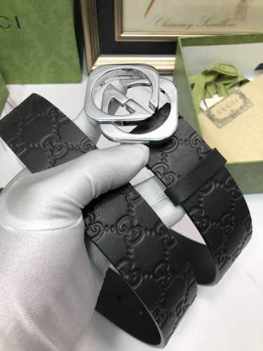 配全套包装礼盒 古驰：原单头层牛皮压G面，内衬头层牛皮小牛皮底，平板无线带身.搭配原单扣，原产皮料定制，专柜宽度3.8