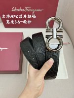 特P160 Ferragamo菲拉格慕 全套包装 男士专柜对版金属扣，头层牛皮双面外用腰带，商务通勤休闲场合均适合佩戴。3.5Cm