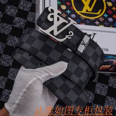 品名：Lv路易斯登原单 材料：百分百头层牛皮，保证真皮。专柜原单品质、做工精细，送人自用首选 包装： 请认准如图专柜包装，赠送打孔器，银联发票，宽度3.8Cm - 点击图像关闭