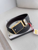 品名：万宝龙.Montblanc原单 腰带 皮带 型号：挂扣，新款原版经典精品挂扣，实物拍摄，原版头层牛皮 材料：百分百头层牛皮，保证真皮。双面可用专柜同等质量