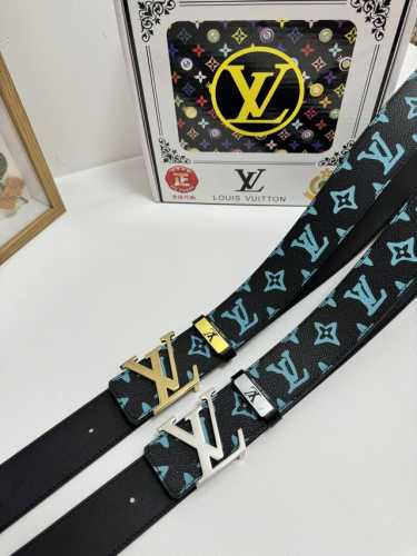 品名：Lv..路易..威登 材质：原单牛皮腰带 百分百头层牛皮腰带保证真皮，24K纯钢扣，专柜原单品质、做工精细，时尚大牌，送人自用首选 包装： 请认准如图专柜