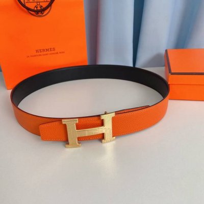 爱马仕 Hermes 38Mm腰帶 精钢五金 搭配togo皮，双面可用，