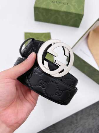 特 Gucci 4.0Mm 男款 双面原厂皮料 精品专柜扣头 高端品质 休闲百搭 专柜同款 - 点击图像关闭