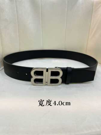 巴黎世家官网新款，双面小牛皮宽度4.0Cm 长度80-110欧，五金钻扣原版开模定制 - 点击图像关闭