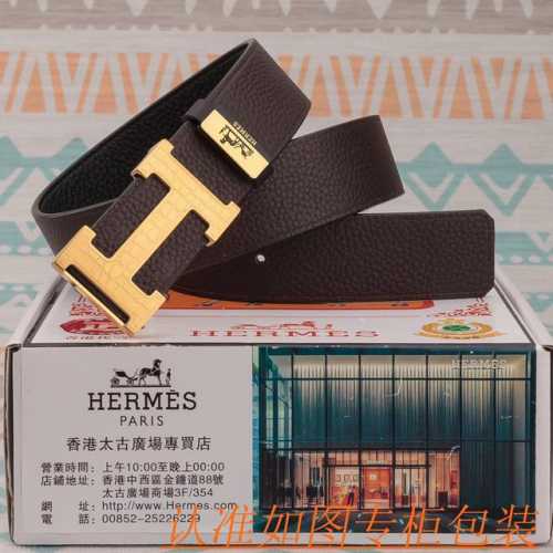男款腰带：爱马仕原单牛皮腰带 男款皮带：材质百分百头层牛皮腰带保证真皮皮带，专柜原单品质、做工精细，时尚大牌，送人自用首选包装： 请认准如图专柜包装赠送打孔器手