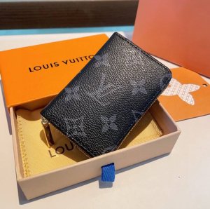 Lv老花卡包钥匙包，经典老花卡包零钱包两用，超纤材质