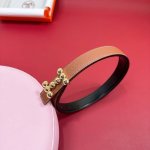 简装2.5双用皮女生荔纹皮带 配饰2.5H不锈钢双用皮H扣腰带 3L2025