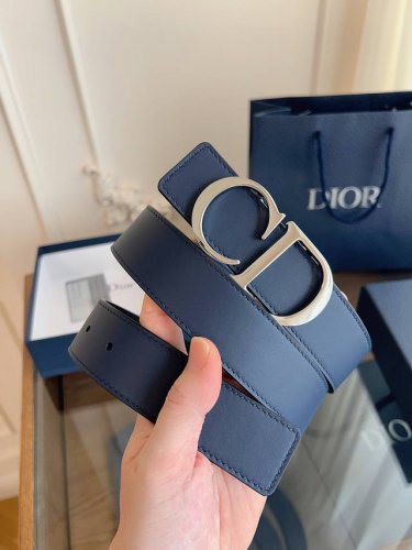 Dior 迪奥 加强版法国原厂皮料，蓝色 黑色全皮 品质毋庸置疑 没有更好 只有最好 尺寸3.5厘米