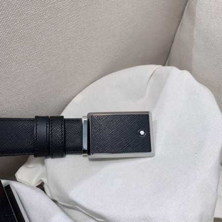 万宝家-原单# 商务真皮腰带 简约设计 品位之选 低调中彰显格调，流畅线条勾勒现代美学。万宝家经典工艺融合潮流元素，既是腰带，更是品位的象征。 商务休闲 一“带 - 点击图像关闭