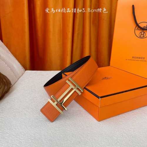 爱马仕 Hermes 原单爱马仕，宽3.8Cm进口原版皮带身，双面可两面用，精品电镀五金 ！