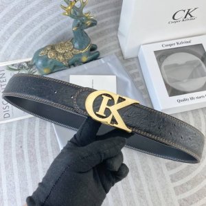 Ck 特种皮腰带系列 ，原厂五金精品不锈钢扣，手感柔软舒适 宽3.8Cm。
