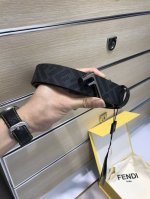 特 配送专柜包装 打孔针 新款 Fd 宽35Mm 支持nfc 芯片扫描，标志造型皮带，原版单f“福到”铆钉扣，进口原版黑色小牛皮配制树膏底 制成，镀金表面金属制