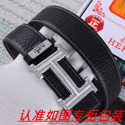 品名：爱马仕...原单 材料：百分百头层牛皮，保证真皮。24K纯钢扣双面可用专柜同等质量， 送人自用首选 包装： 请认准如图专柜包装，赠送打孔器，银联发票，宽度